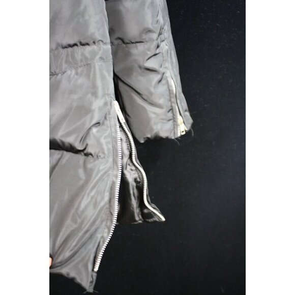 Women's Classic Puffer Jacket With Zipper Pockets Mid-Length Black - Picture 4 of 7